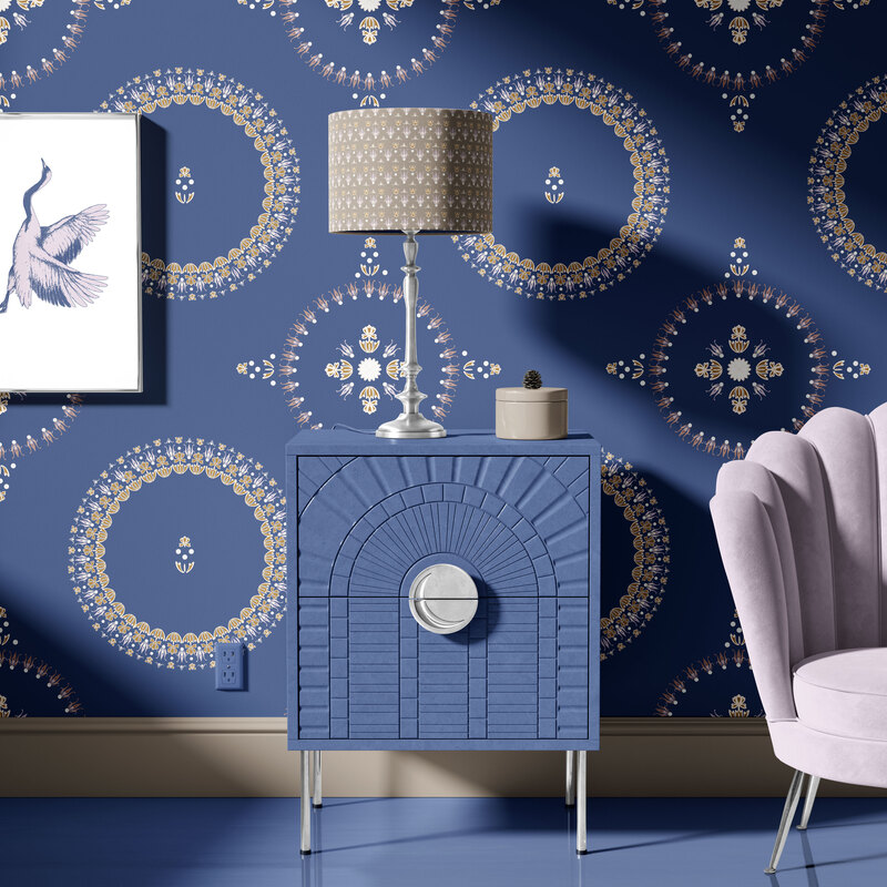 Sweet Anastasia Wallpaper in Living Room